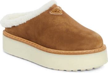 Prada Evolve Genuine Shearling Clog (Women) .